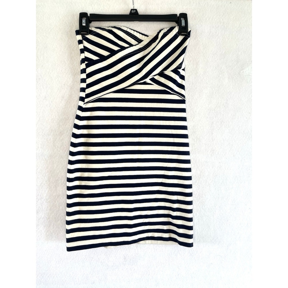 American Eagle‎ Y2K Strapless Striped Mini Dress Nautical Stripes Coastal Resort